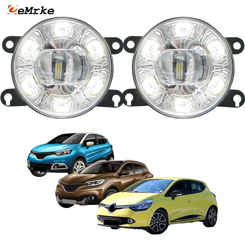 

Led Fog Lights Assembly Headlights for Renault Captur Kadjar Clio IV 2012-2015 Lens + Car DRL Daytime Running Lamp PTF Accessory