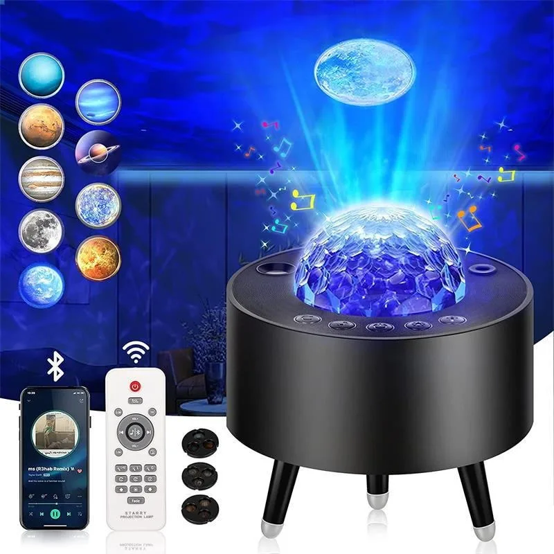 Galaxy Star Sky Projector Eight Planetary Laser LED Night Light Starry Sky Atmosphere Light Decoration Bedroom Children\'s Gift