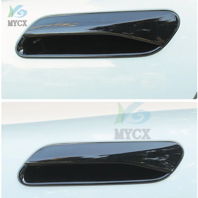ل Volkswagen VW ID.4X ID.4 CROZZ 2021 + ألياف الكربون غطاء مقبض باب السيارة الملحقات لمعان أسود ألياف الكربون مقبض باب السيارة #6
