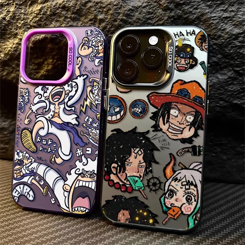 Cool Cartoon O-one Pieces funda de teléfono para IPhone 16 15 14 13 12 11 Pro Max X XR XSMAX 8 7 Plus caramelo mate cubierta trasera a prueba de golpes