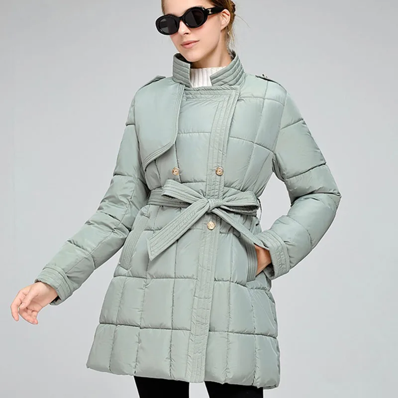 2025 neue Winter Mode Elegante Frauen Baumwolle Jacke Kalt-Beweis Warme Outdoor Casual Temperament Mantel Frauen Baumwolle Jacke