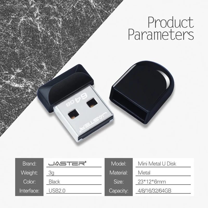 NOWY Super Mini Pendrive USB 128M/256M/1G/2G Wodoodporny USB2.0 Dysk Flash 128GB Praktyczna Pojemność Pendrive Darmowy Brelok 64GB — zdjęcie produktu 3