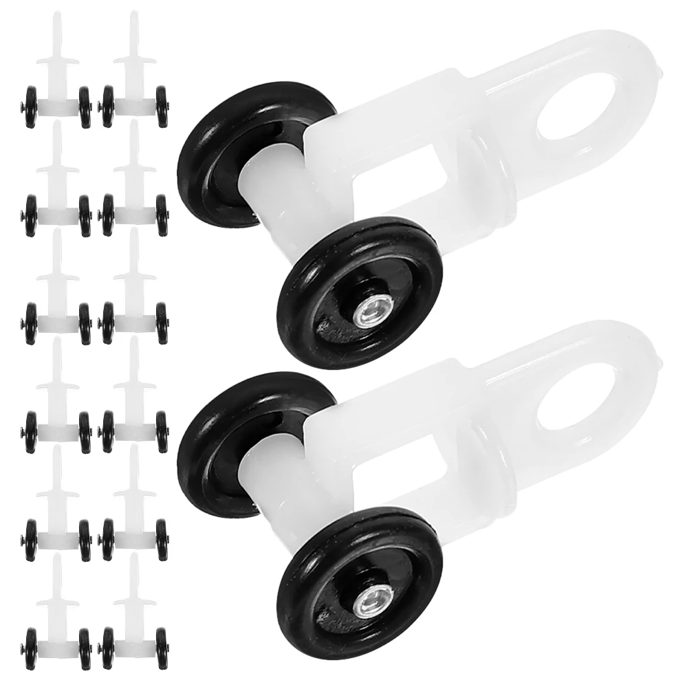 Rouleaux de rail de rideau en plastique, 50 pièces, planeurs, technologie de perles Nano, supports de Rail coulissant silencieux et lisses pour rideaux et chambres