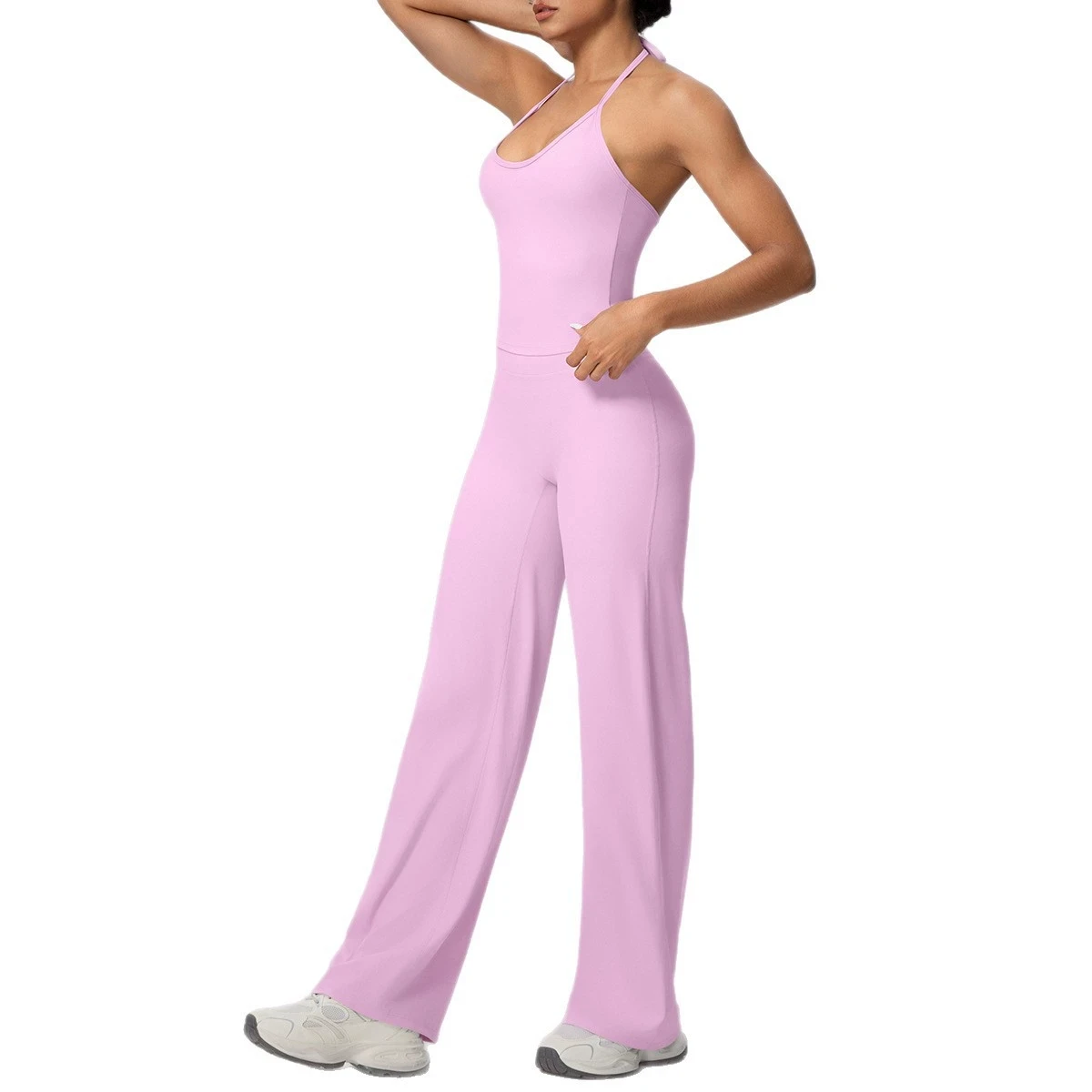 

2PCS Women Sportswear Yoga Set Solid Elastic Gym Legging Fitness Vests Pants Athletic Wear Push Up Outdoor Recreation Yoga Suits