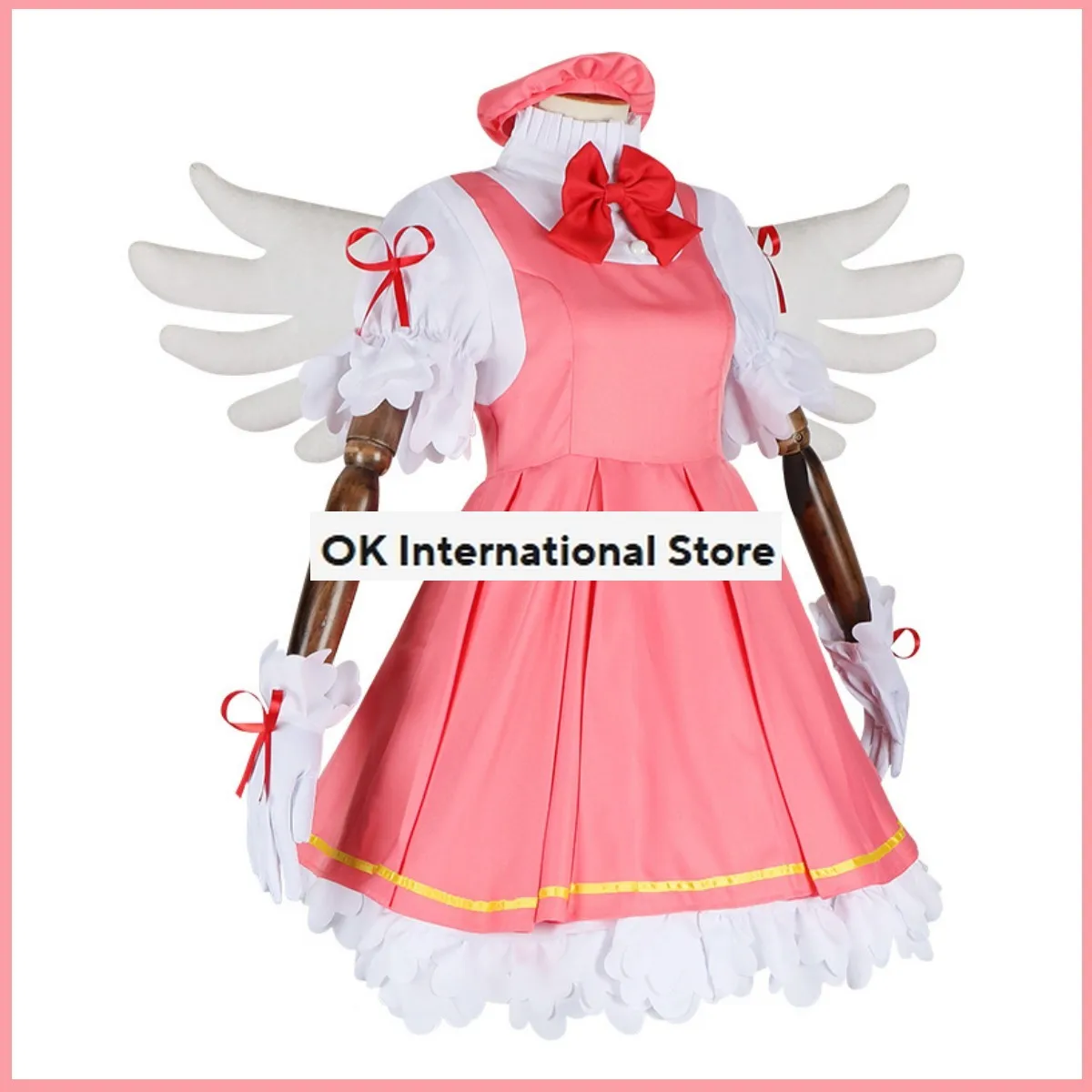 Anime Magic Card Captor Sakura Cardcaptor CCS Kinomoto Sakura Cosplay disfraz peluca uniforme de lucha mujer traje de fiesta Kawaii