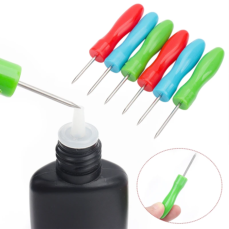 Mini Colorful Small Awl Handle Plastic Awl Pick Needle Thousand Piece Blunt Head Awl Handmade DIY Clay Tool Wholesale