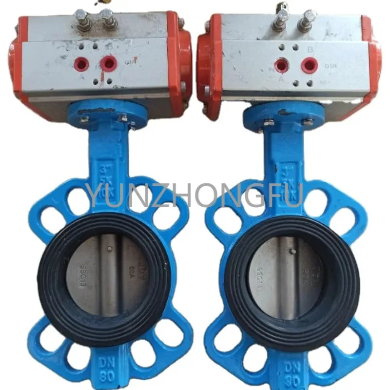 Pneumatic Actuator Butterfly Valve Dn50 65 80 100 150 250 300