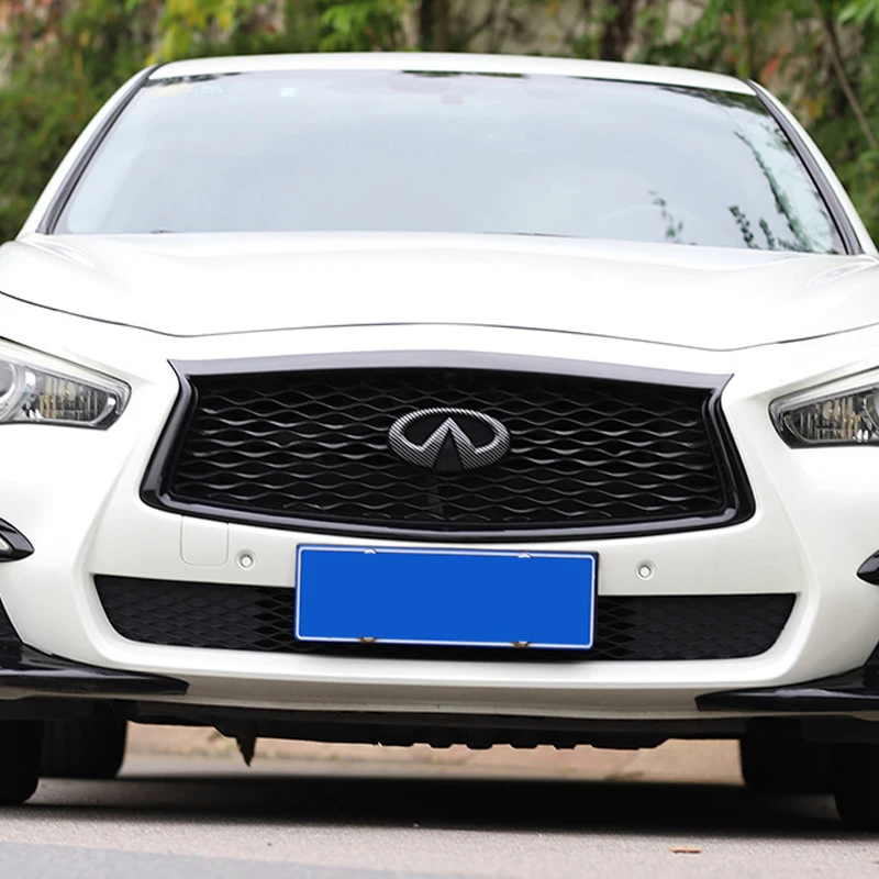 for Infiniti Q50L Q50 Rear Trunk Badge Label Automobiles Refitting Sport Sticker Exterior Decoration ABS Car Front Grille Emblem