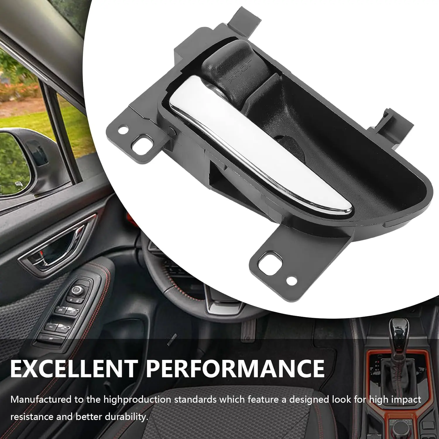 

Внутренние дверные ручки левый + правый, подходят для Subaru Forester Impreza Legacy Outback 2009-2019, хромированный рычаг 61051FJ021VH 61051FG131JG