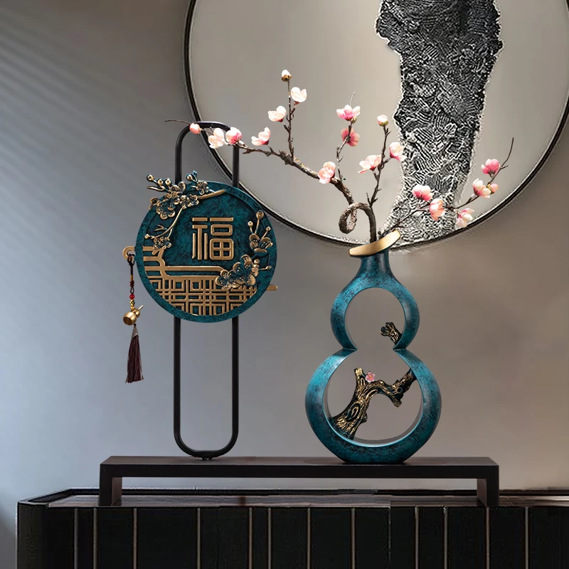 النمط الصيني القديم الجديد النمط الصيني المفروشات الكبيرة الراقية عالية الجودة المدخل ديكورات المنزل النمط القديم #2