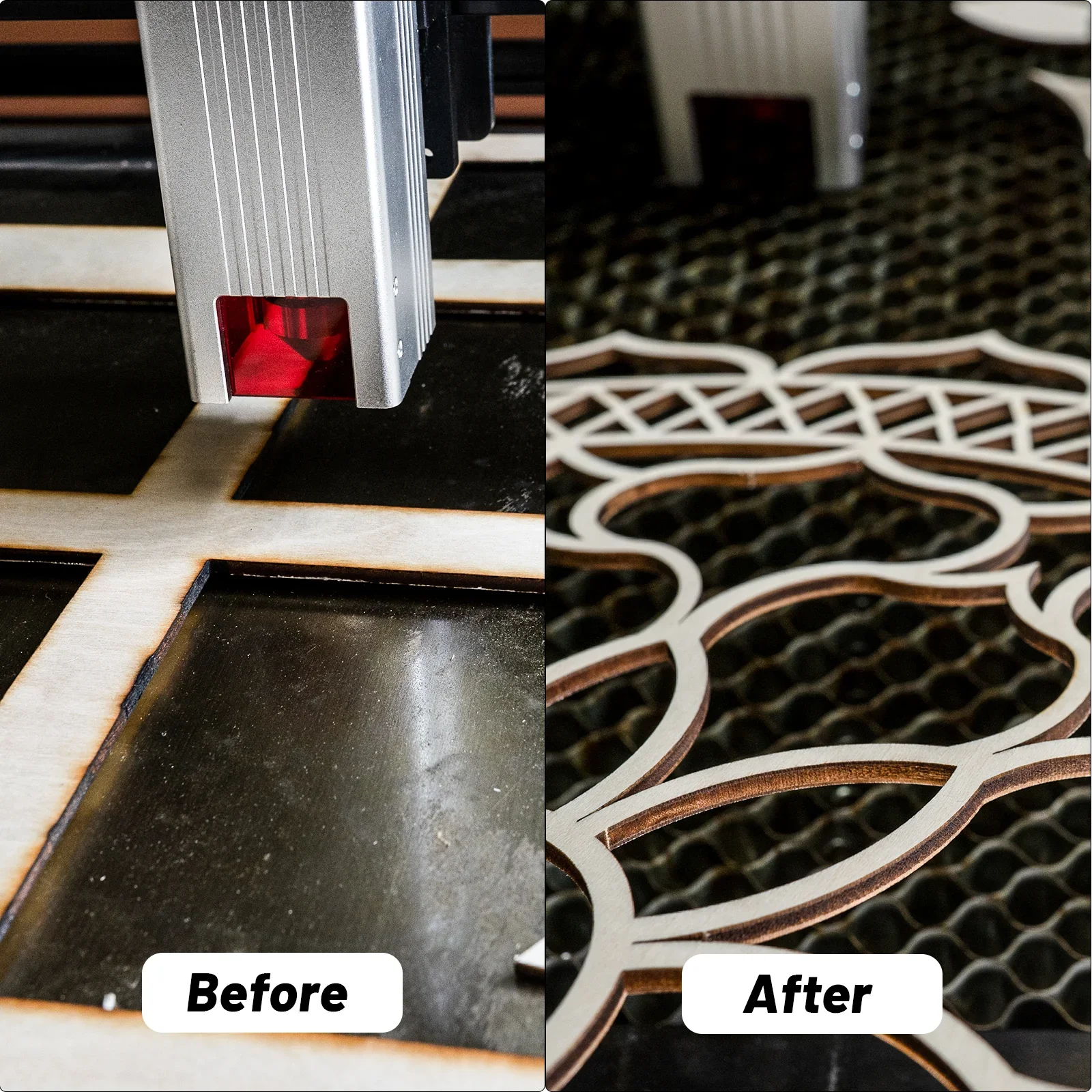NEJE-Paneles de nido de abeja, mesa de trabajo de grabado con corte láser H8554 540X850mm CNC para grabador y cortador de cama NEJE3 2S MAX