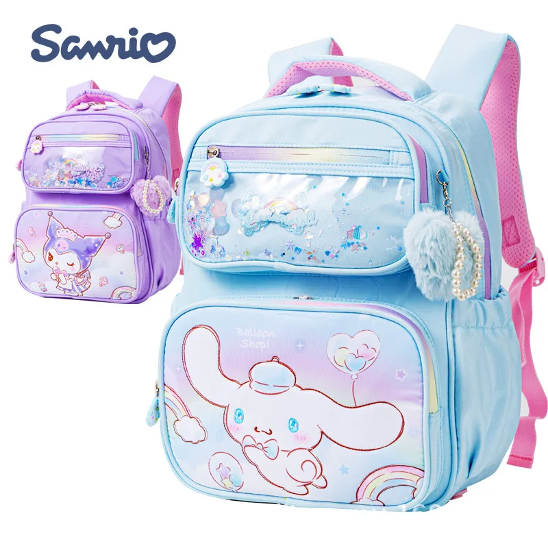 

Kawaii Sanrioed My Melody School Bags Kittys Kuromi Student Backpack Spine Protector Burden Reduction High Capacity Girls Gift