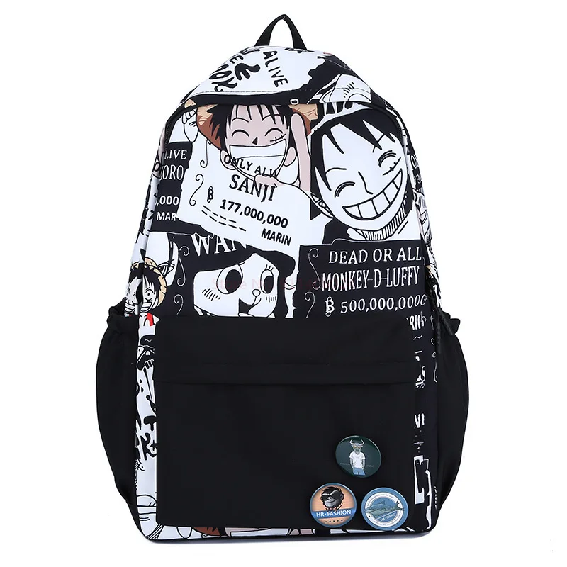 Anime One Piece Students Backpack Children Printed Bag Spine Protection Waterproof Boys Breathable Wear-resistant Schoolbag