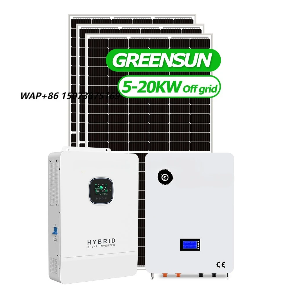 Solar Powered 10kw Off Grid Solar Energy System PV Panels Kit Easy Installation Complete Set 5kw 15kw 20kwh Lithium Batteries