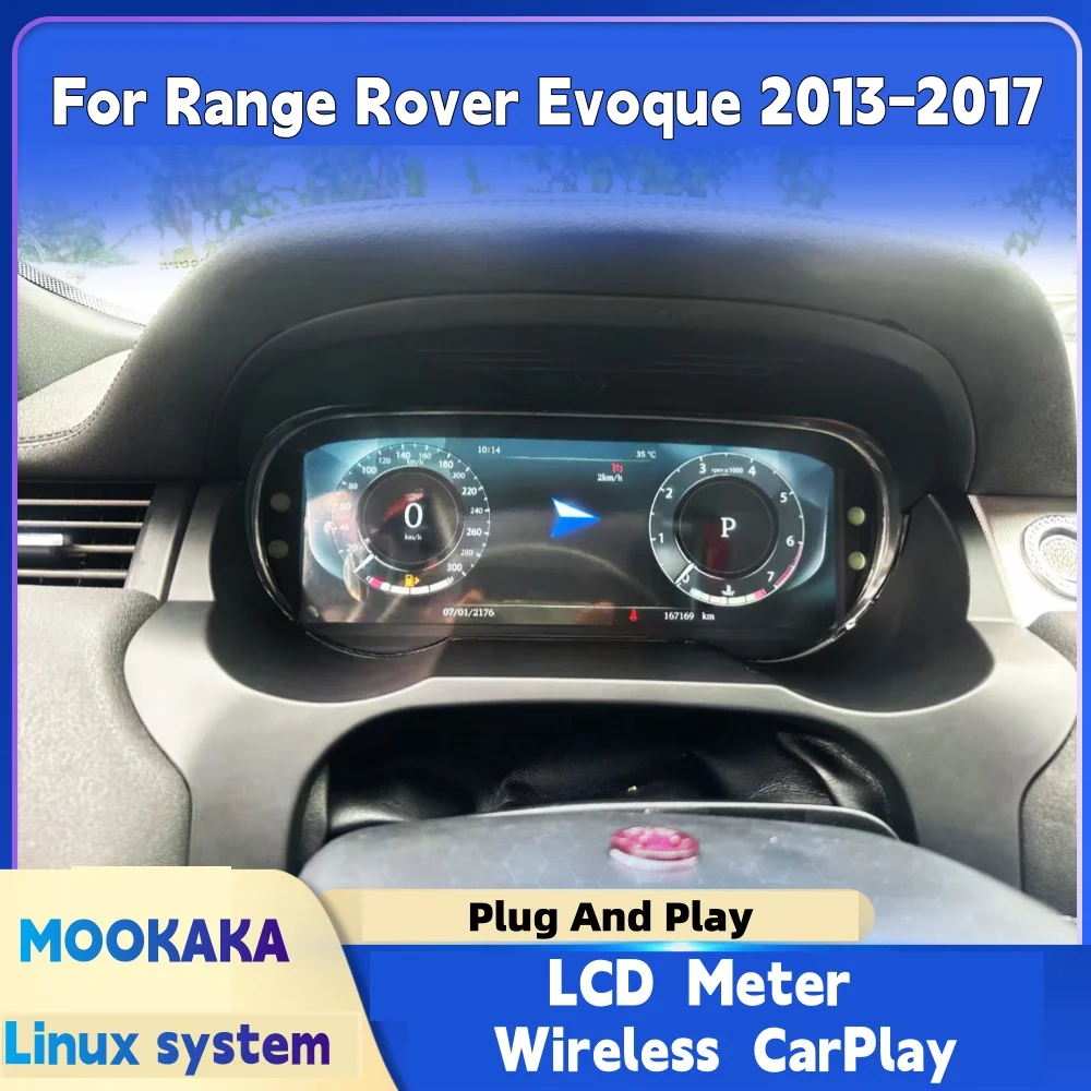 

Car LCD Dashboard For Land Rover Range Rover Evoque 2013-2017 Digital Instrument Cluster Virtual Cockpit Instrument Speedometer