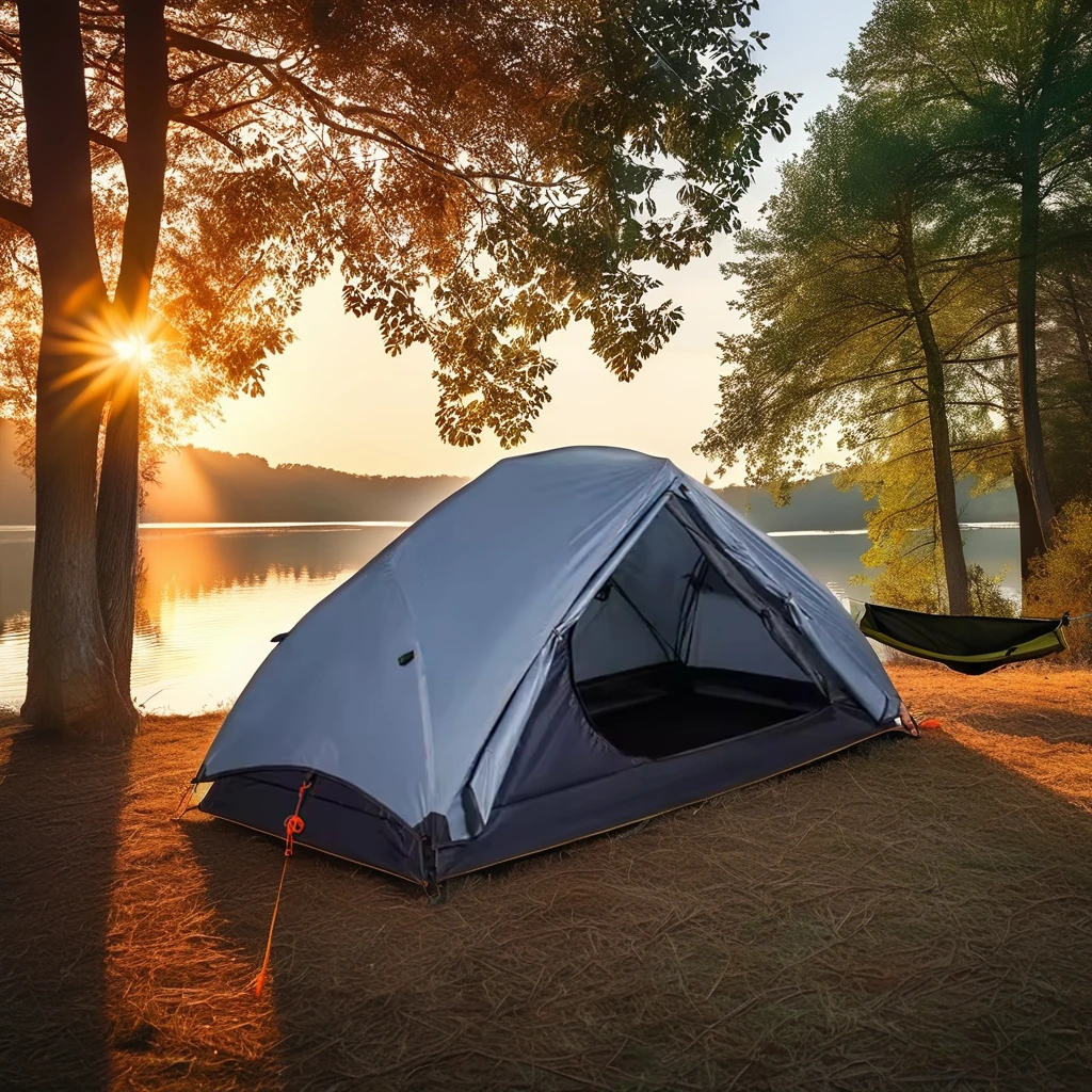 

Hot Sale 2-Person Waterproof Aluminum Pole Backpacking Tent for 4 Seasons for Outdoor Camping and Fishing