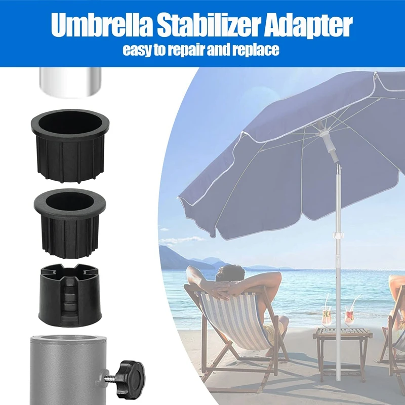 8 Pcs Parasol Base Stand And Cap Patio Umbrella Stand Replacement Parts Stand Base Stabilizer