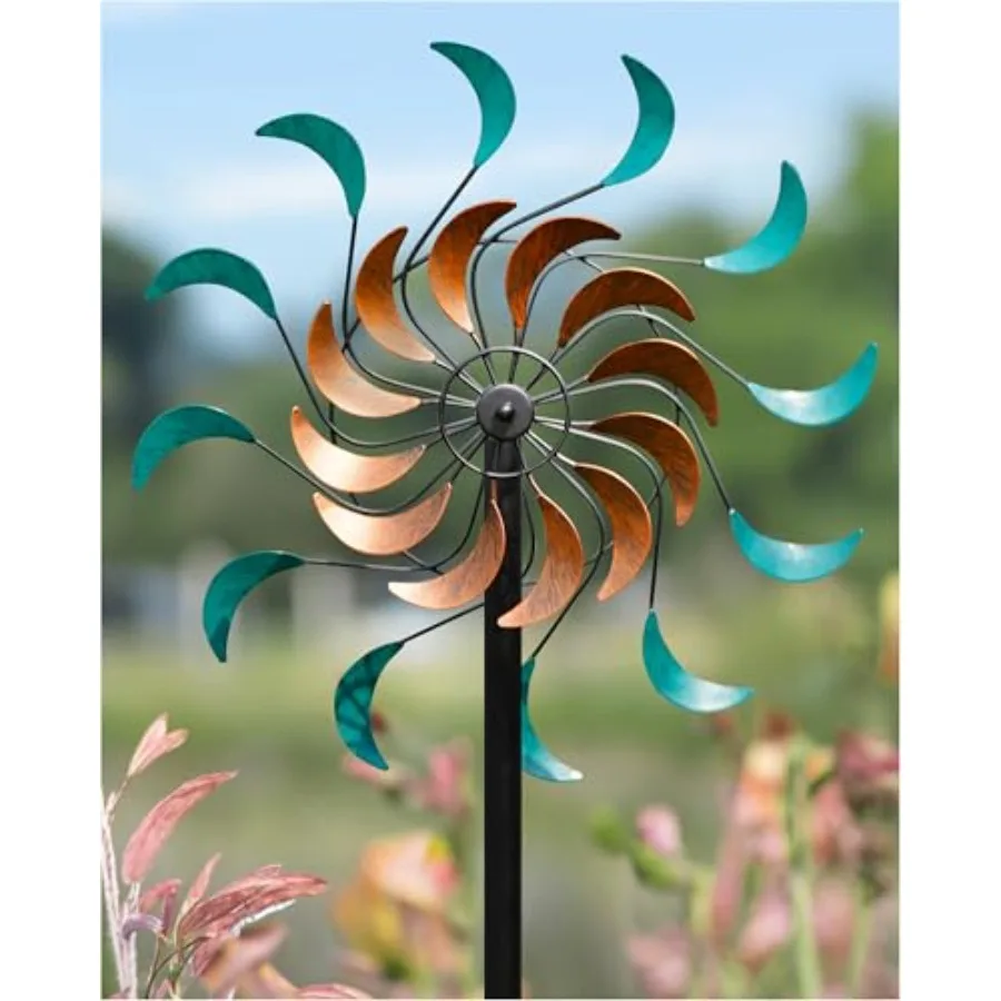 

Wind Spinners Outdoor - Metal Windmill for Yard Garden Spinners with Stake Yard Art Ideal Lovely Gift for Family Friends 13'' W
