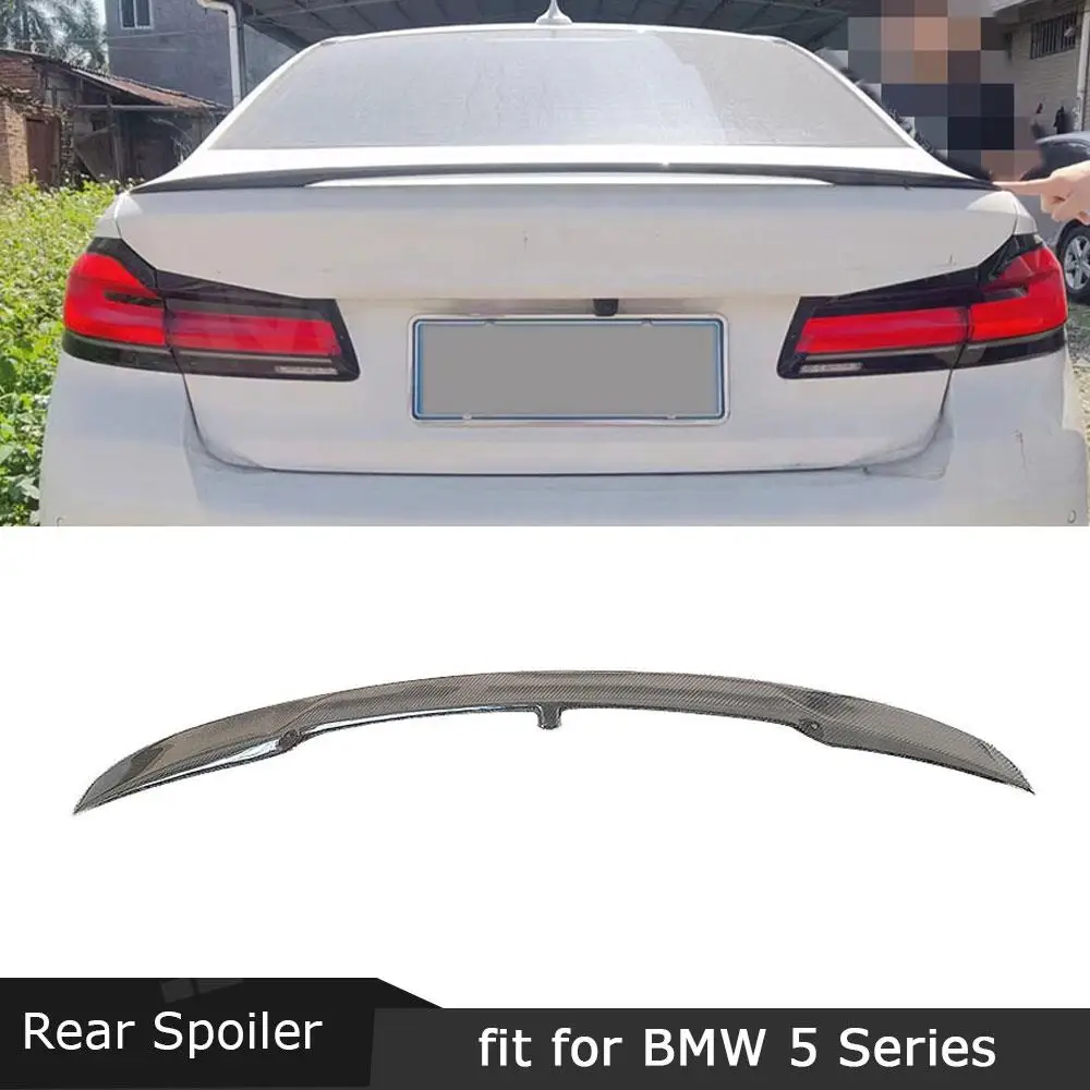 

Rear Trunk Boot Lip Spoiler Carbon Fiber Rear Spoiler Wing Trim for BMW 5 Series G30 2017-2022 FRP Car Decoration Accessories