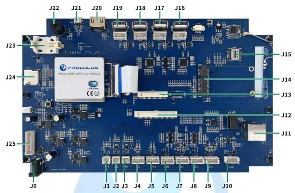 Proculus-panel táctil de 18,5 pulgadas, placa base RK3128, pantalla inteligente, módulo Lcd android, compatible con módulo de pantalla tft Wi-Fi