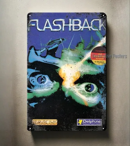 Flashback Amiga Video Game Metal Poster -Collectable Tin Sign  -aluminum