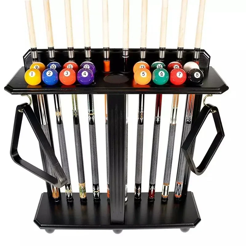 Cueelf high quality solid wood billiard cue storage rack pool cue stick rack cue holder