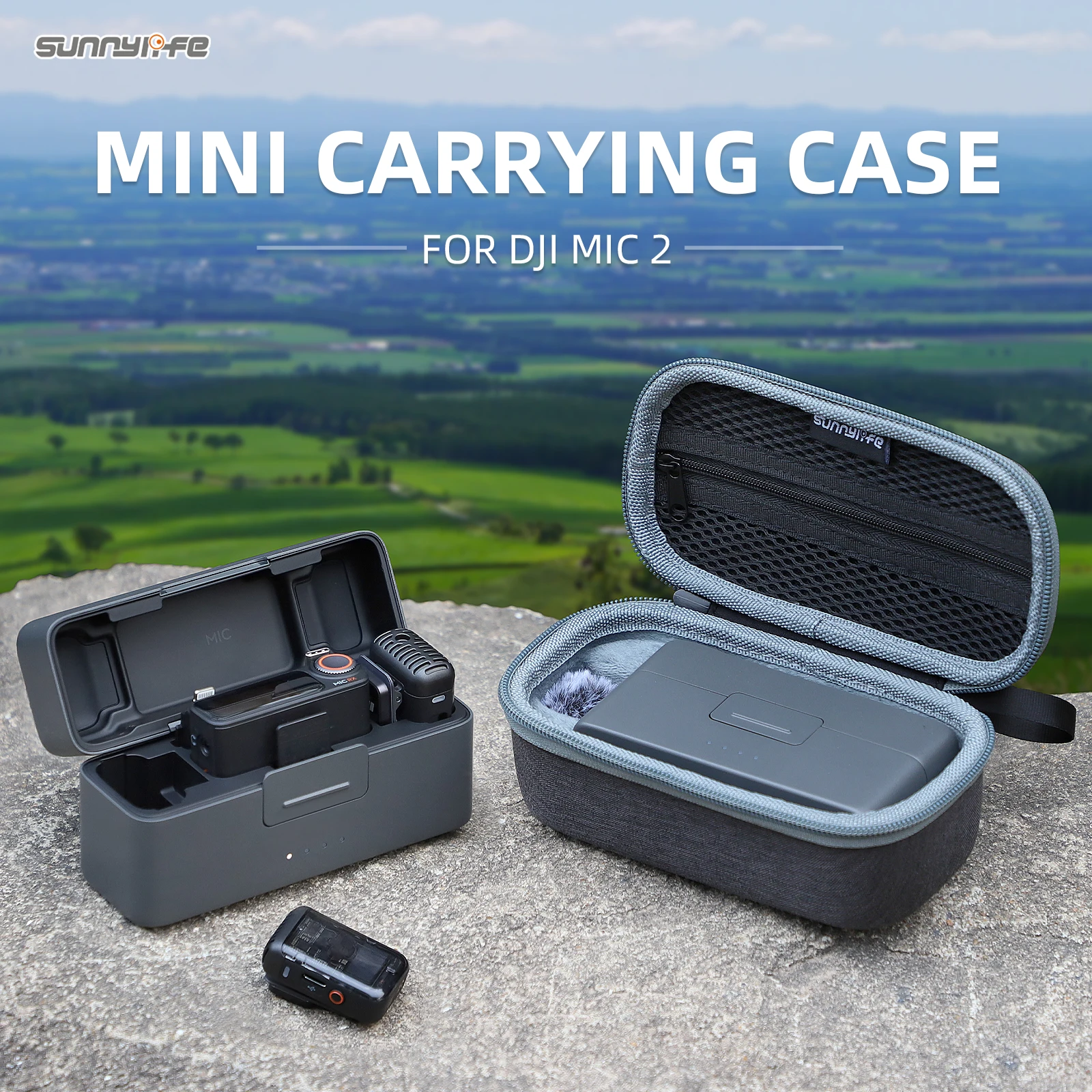 

Sunnylife Mini Carrying Case Wireless Microphone Storage Bag Hard Case Outdoor Traveling Vlog Accessories for DJI Mic 2/1