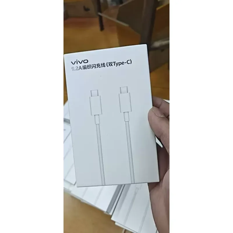for Vivo 9.2A Braided Flash Charging Cable Dual Type C