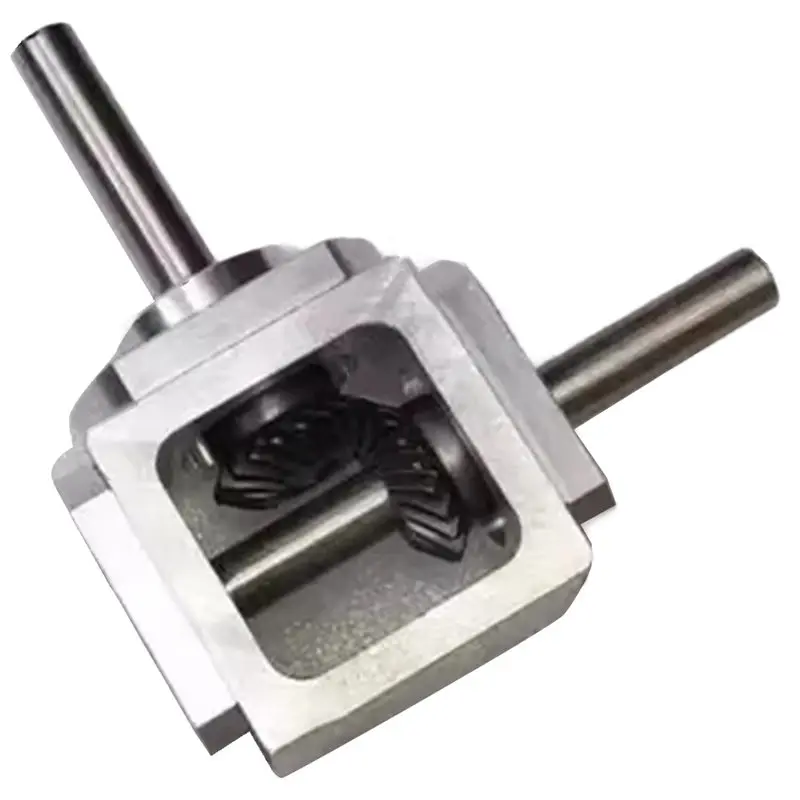 [A92P!】 2X 1:1 Cross Commutator Right Angle Drive Gearbox 1M 20T 8MM Spiral Bevel Gear Reducer Single-Output
