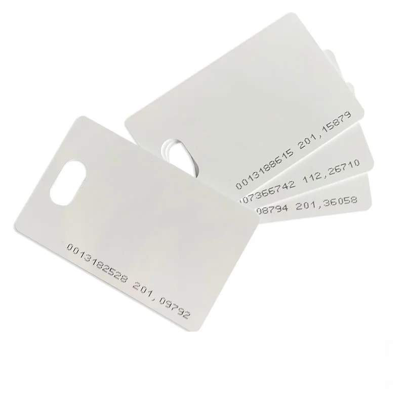 50pcs RFID ID Card With Hole 125khz TK4100/EM4100 Suit For Access Control System / Time  Attendance