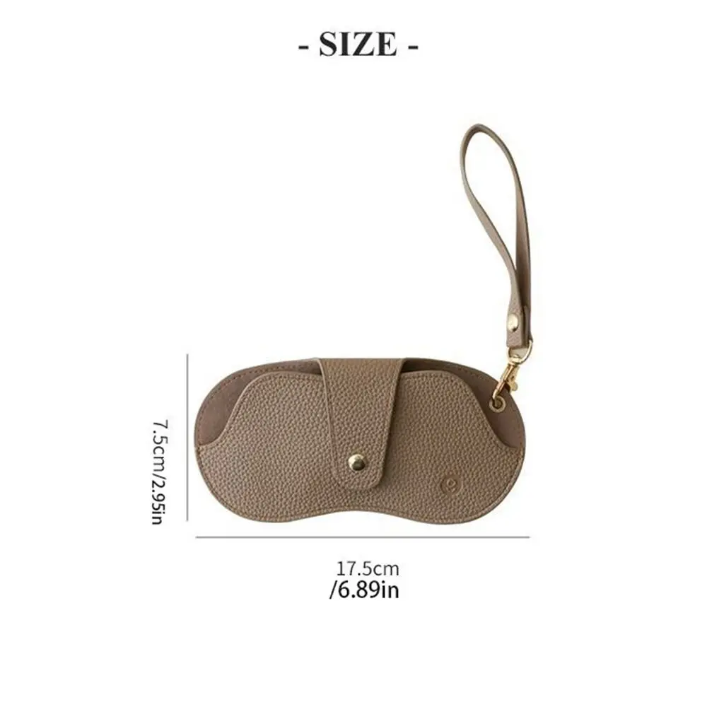 النظارات الشمسية الحقيبة بو الجلود نظارات حقيبة نظارات حامي حالة المحمولة نظارات حقيبة التخزين نظارات كليب مع قلادة الحبل #6