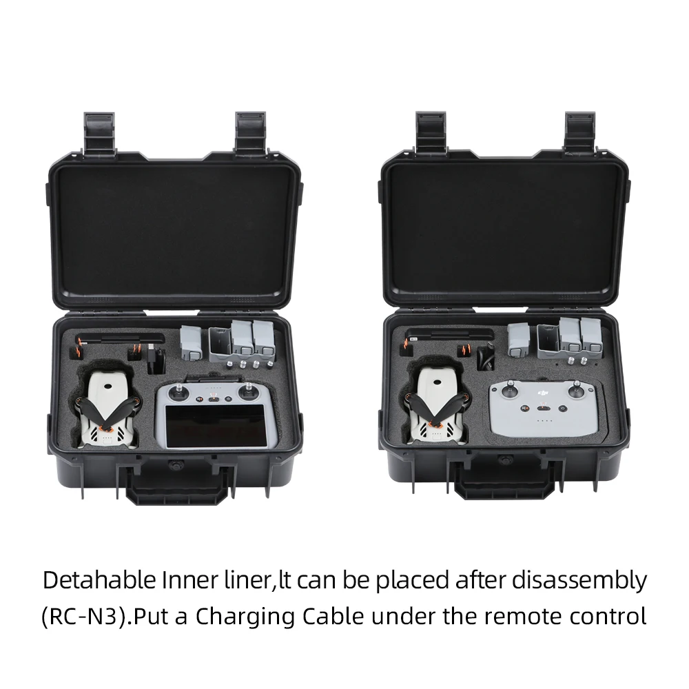 Für DJI LITO 1 X1 Drohne Hartschalen-Aufbewahrungskoffer Tragbare Transportbox für RC 2 RC N3 Controller Schutzhülle Zubehör – Detail 8