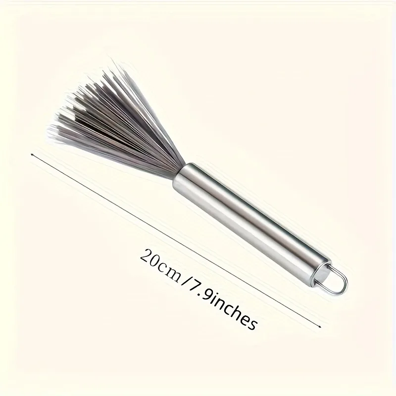 1PC Multi-Function Long Handle Cleaning Brush, Stainless Steel Material - Suitable for Living Room, Kitchen, Cleaning Brush