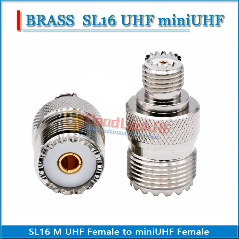 

Dual PL259 SO239 SL16 M UHF Female to mini-UHF miniUHF mini UHF Female Jack 50ohm Copper Straight RF Connector Coaxial Adapters