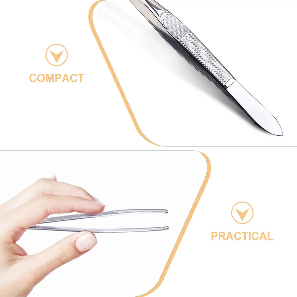 

3Pcs Stainless Steel Tweezers for Women Facial Hair Precision Grip Eyebrow Plucking Hair Removal Grooming Tool Professional