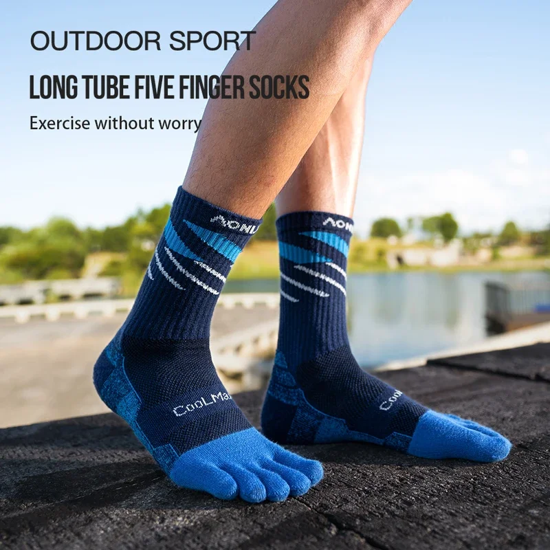 AONIJIE E4846 Sports Socks Men Women Breathable Warm Terry Quick Drying Mountaineering Hiking Cross-country Running Socks Gym