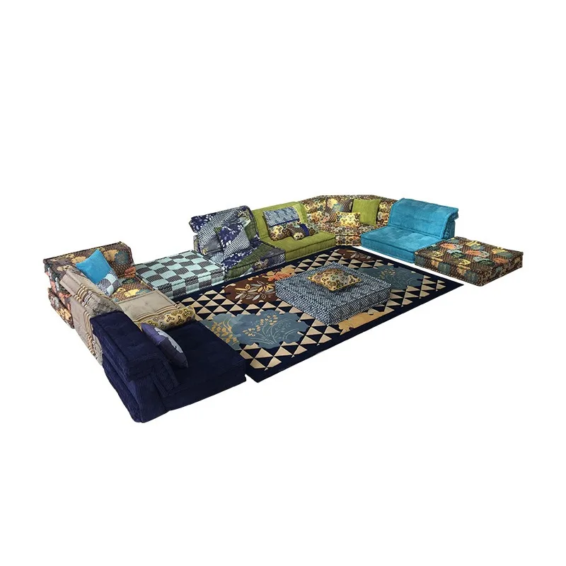 Hot-selling Middle East Arabian fabric sofa splicing personalized sofa size apartment lazy leisure sofa combination