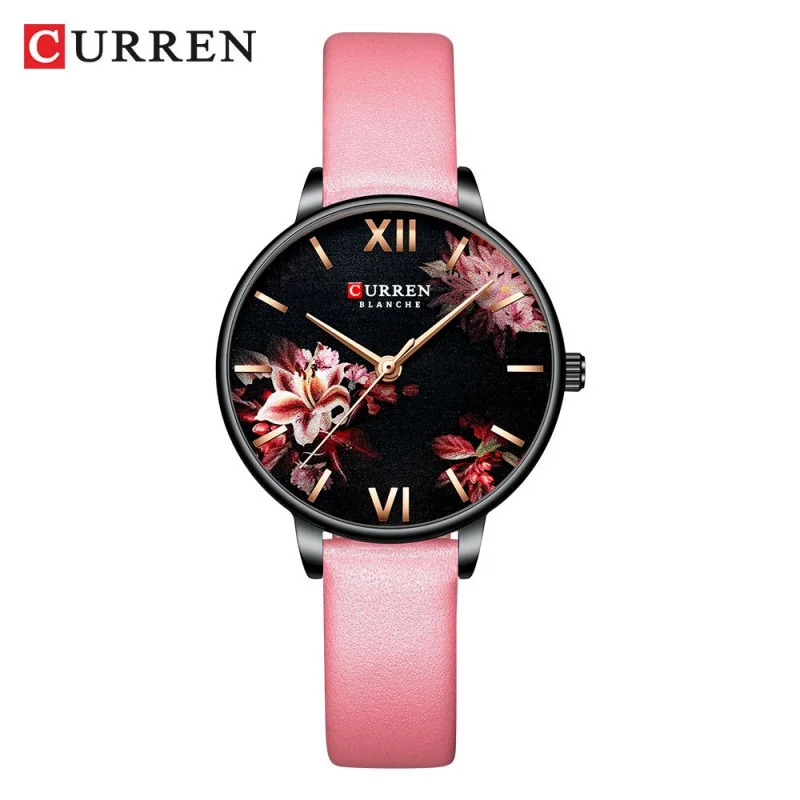 

Curren 9059 Leather-Belt Watch Waterproof Quartz Watch Fashion Casual Foreign Trade Watch Women's Watch