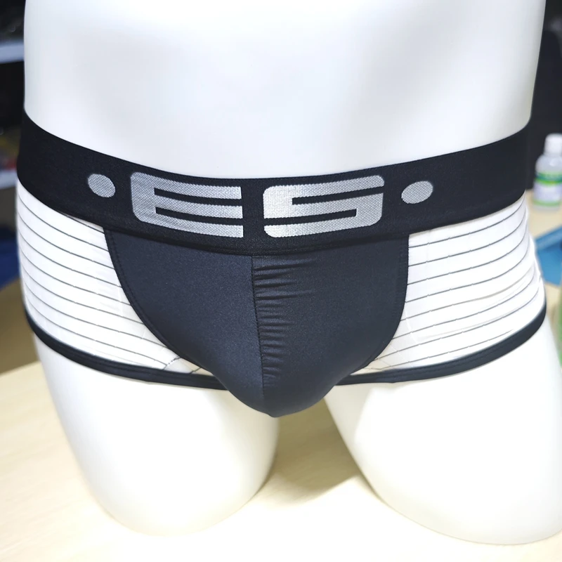 Męskie bokserki w kratę w paski, modne bokserki