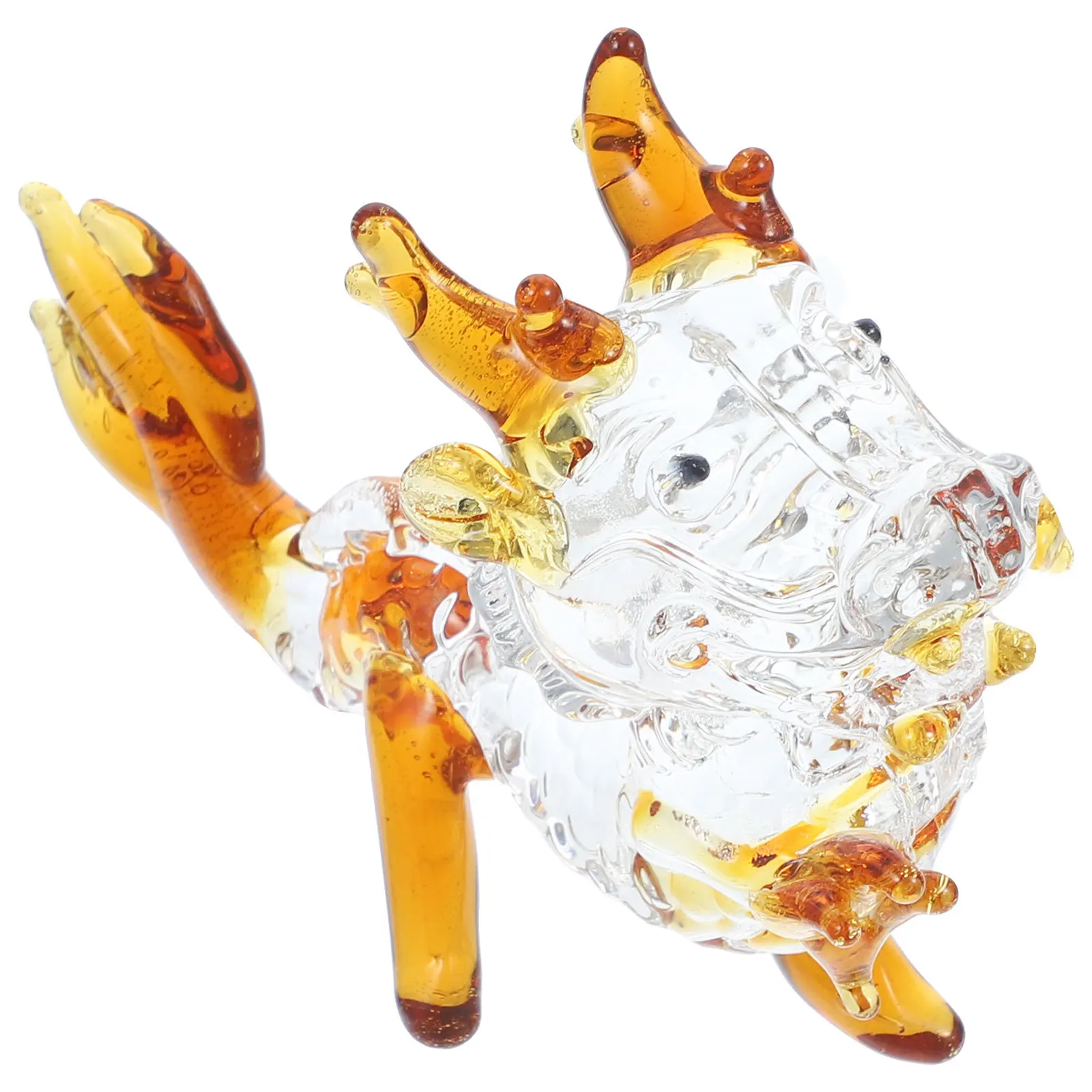 

Crystal Dragon Sculpture Premium Material Fine Texture Desktop Decor for Home Office Crystal Dragon Sculpture