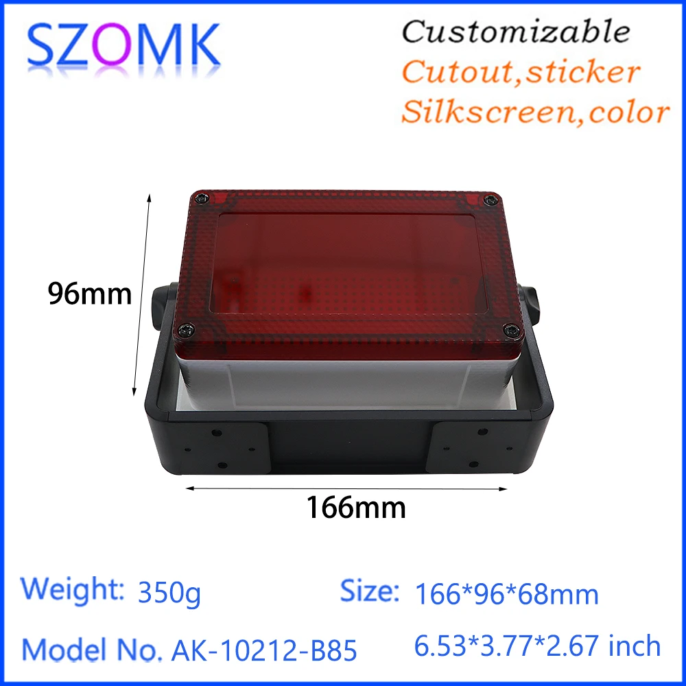 Seal Box Ip68 Abs Project Case 166*96*68mm with Rotating rod PC Transparent Cover Waterproof Box Plastic Enclosure