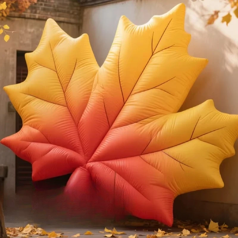 Autumn Festival Decoration Large Inflatable Canadian Maple Leaf Sculpture Plant Balloon