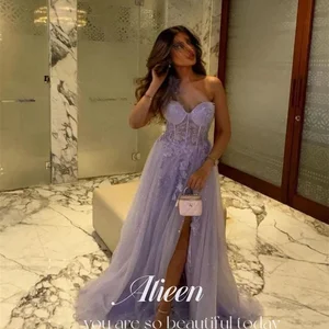 Dear lilac a shoulder lace elegant woman wedding party dress dresses of personalized luxury night gala graduation ball 12 Main Sales Dress Lilas For Graduation - №12