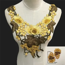 Decorazione colletto finto in pizzo da donna applique tessuto ricamo cucito abbigliamento fai da te forniture artigianali accessori 1 pezzo in vendita