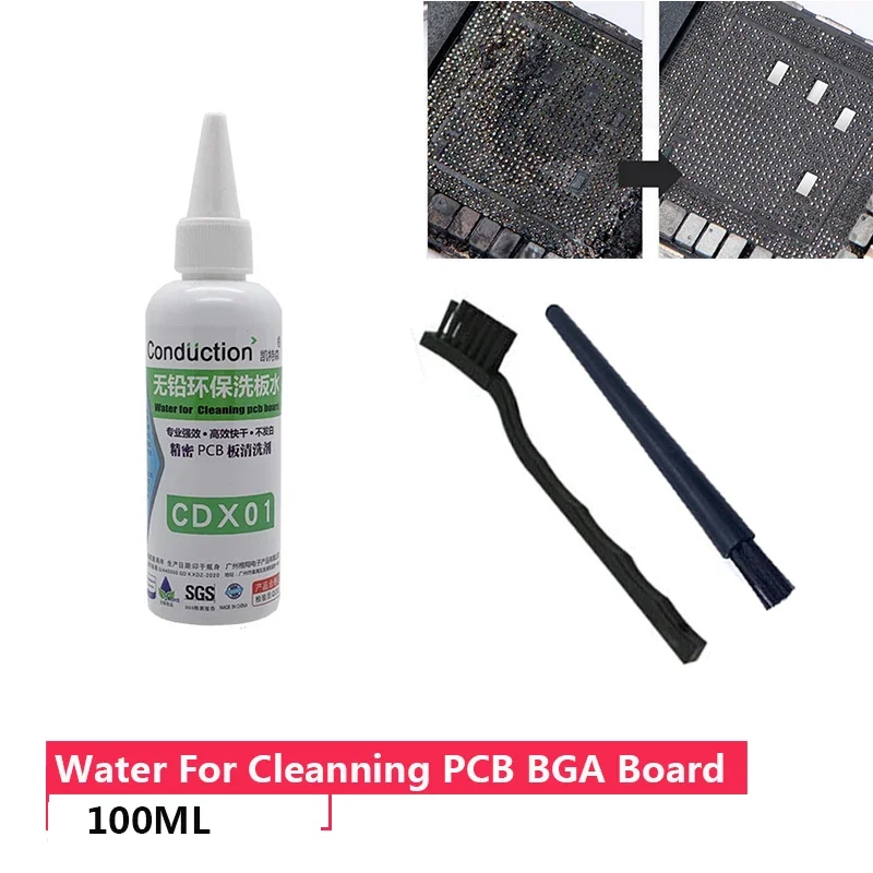 

Washing Water Eco-friendly Rosin Cleaning mobile Phone Motherboard PCB Circuit Board Cleaner Special Cleaning Agent 100ml