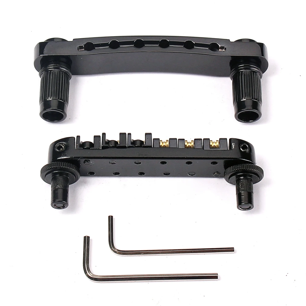 

Split Bridge Style Electric Guitar Replacement Saddle Tailpiece Kit Roller Bridge for Guitar Parts