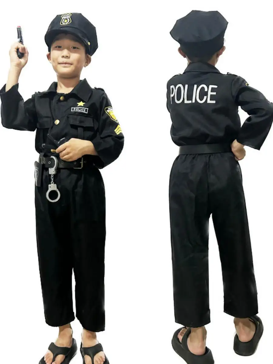 New loween Firefighter Costume Children's Day Pilot Worker Lawyer Roleplay Outfit Elastied Waist Bandage Sle Dr