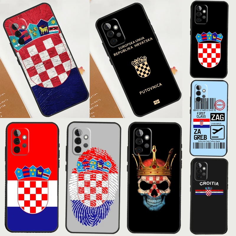 Croatia flag Case For Samsung Galaxy A32 A16 A55 A06 A05 A36 A26 A54 A34 A14 A22 A52 A35 A15 A53 A13 A56