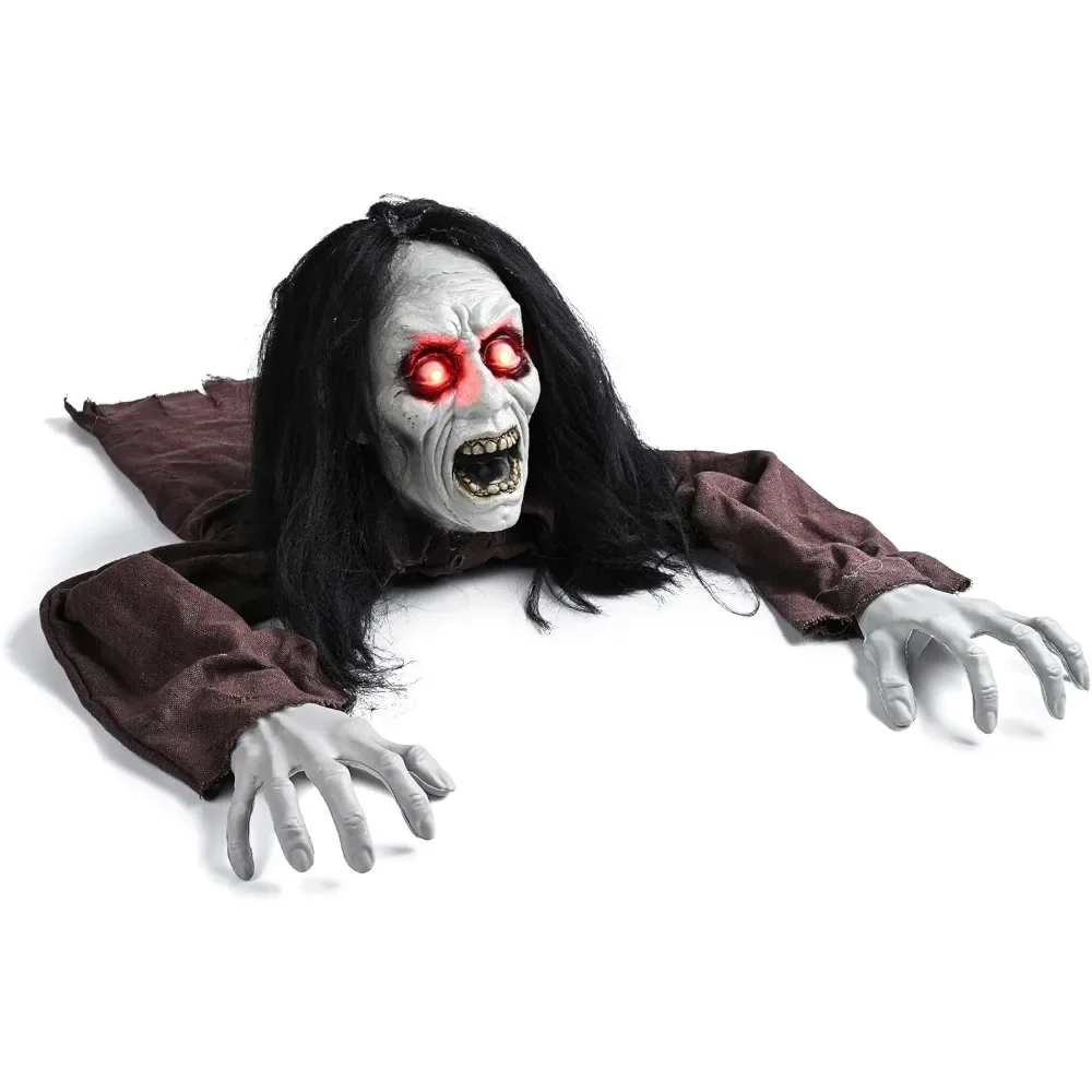 

Halloween Prop Zombie Groundbreaker with Scary Sound & LED Flashing Eyes Party Yard Haunted House Outdoor Decoration 2024