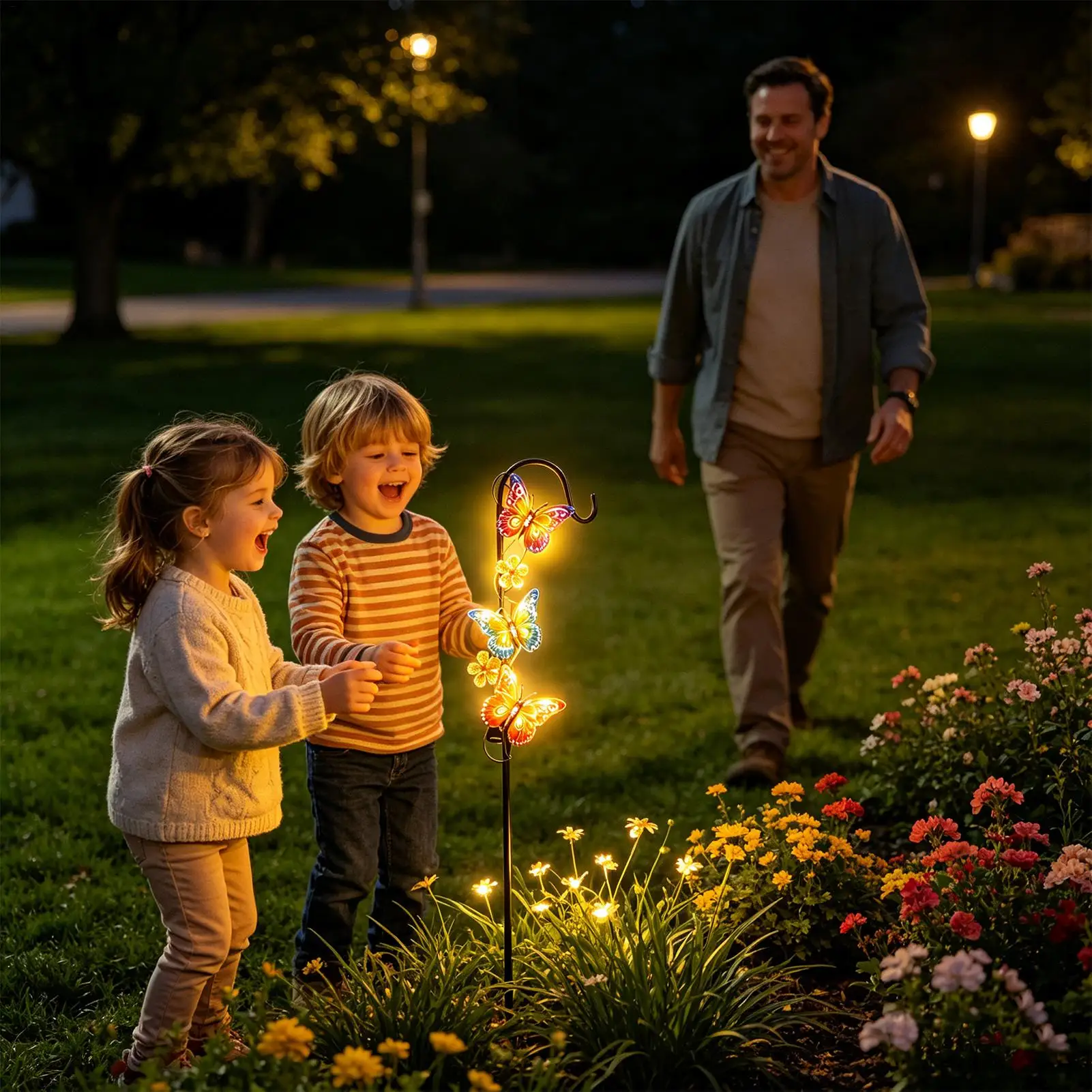 Solar Garden Lights Butterfly Design Landscape Waterproof Lawn Lamp Solar Garden Lights Outdoor For Pathway Outside Lawn Patio